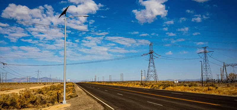 solar highway lighting system