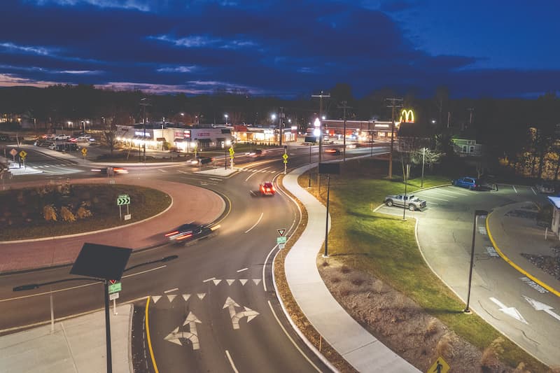 solar roundabout lighting