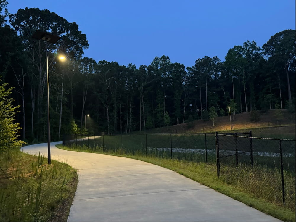 Fonroche Solar SmartLights provide off-grid, reliable park lighting for nighttime safety and visibility