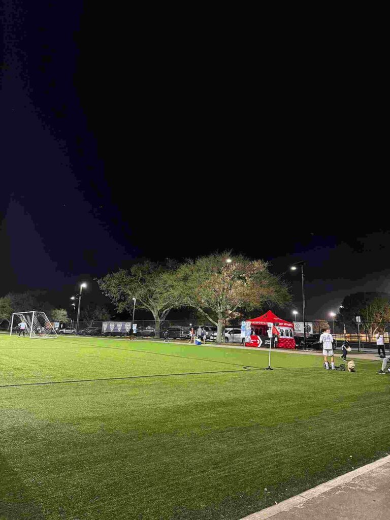Off-grid solar lighting provides safe evening access at a North Florida community park with no trenching, no electric bills, just reliable illumination. 