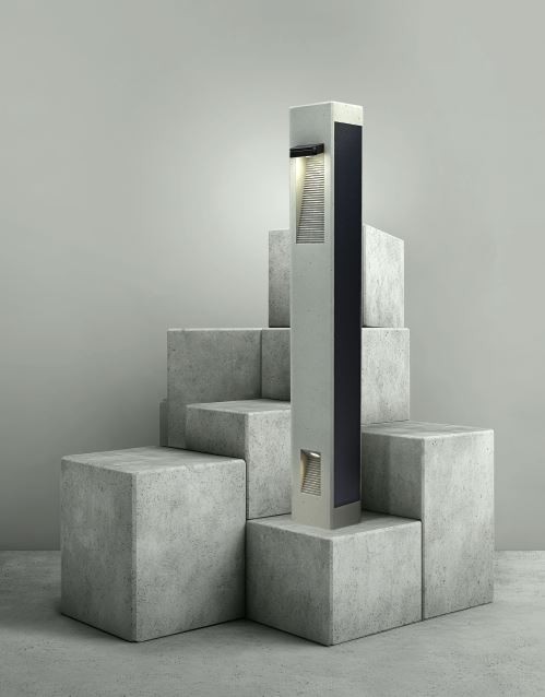 brut nowatt concrete solar bollard