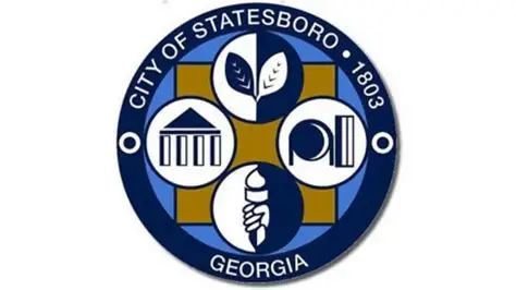 City of Statesboro Georgia seal featuring circular design with civic symbols and city name text around emblem