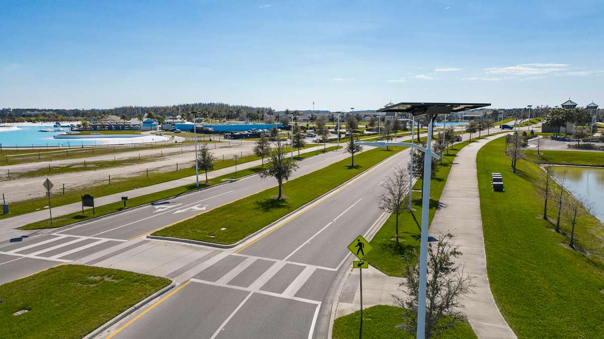  Grid-free solar lighting system in operation during the night at a camp