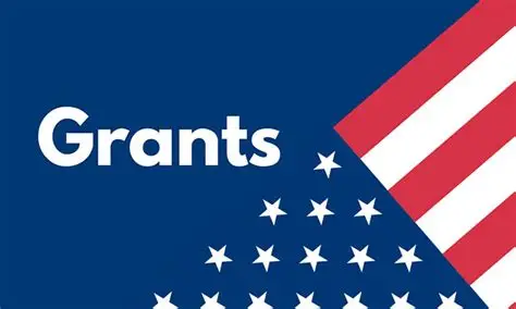 Grants logo Grants banner with American flag design representing federal and infrastructure funding opportunities.