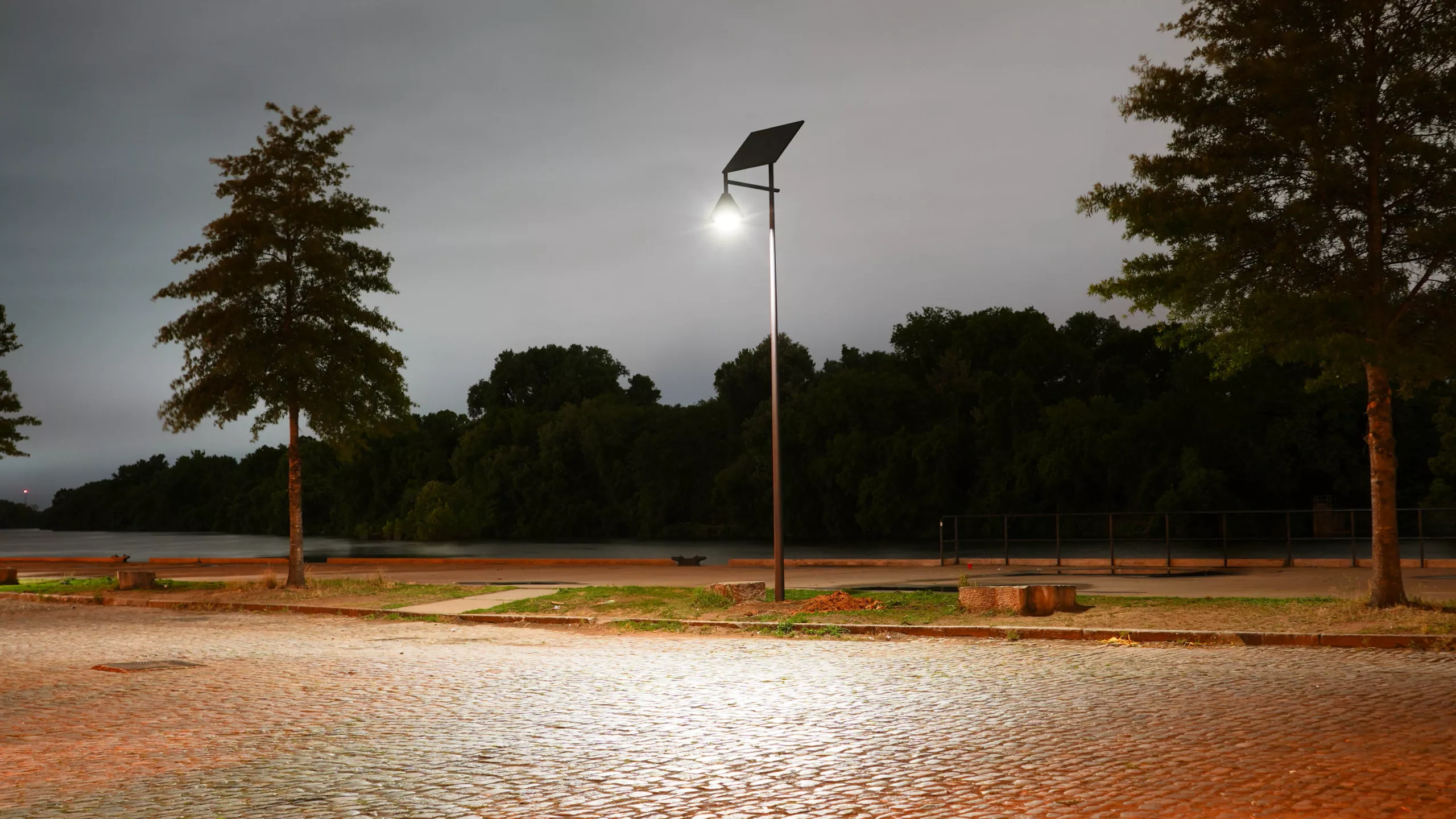richmond-va-sail250-off-grid-solar-lighting.jpg Off-grid solar light illuminating a public space for the Richmond Virginia Sail250 project